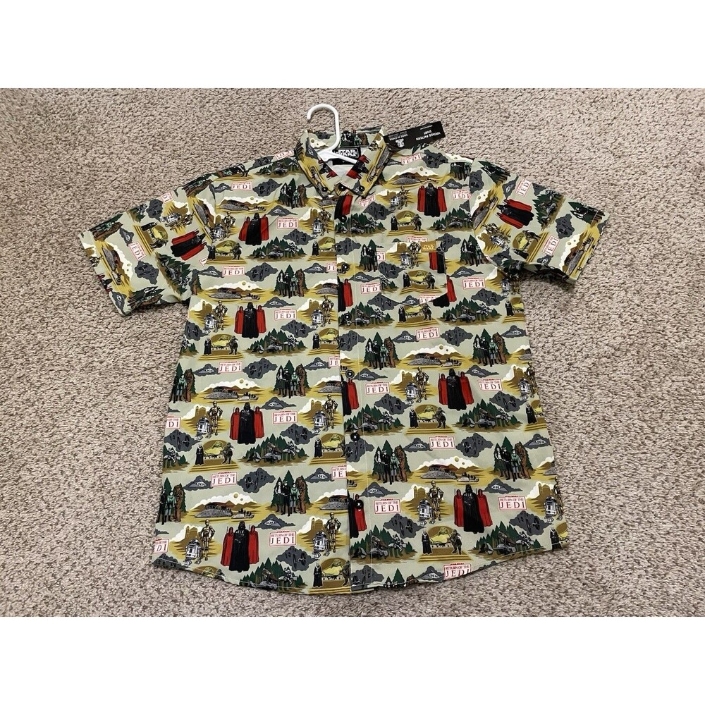 NWT Star Wars Men S Hawaiian Button Up Shirt